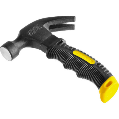 STAYER COMPACT молоток-гвоздодёр столярный 225 г укороченный с фиберглассовой рукояткой {2026-225}