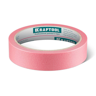 KRAFTOOL  #200 Delicate 25 мм х 30 м, для деликатных и недавно окрашенных поверхностей, малярная лента  (12102-25)