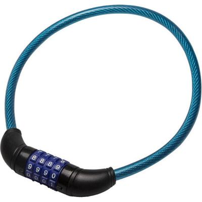 Замок ЗУБР "ЭКСПЕРТ", тросовый, кодовый, с изменяемым кодом, длина троса - 650мм, d=10мм {37262-65}