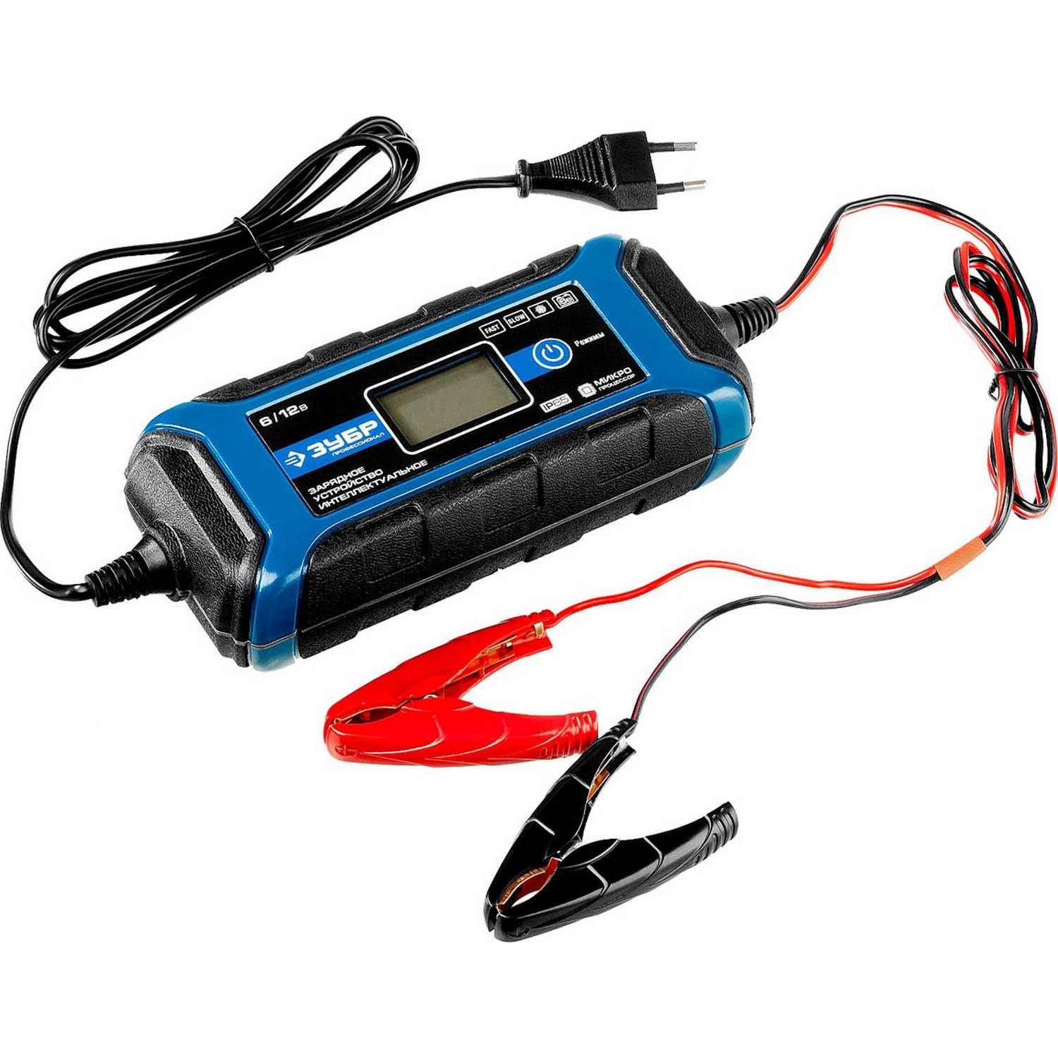 ЗУБР  ЗУ-120, 6/12 В, 4 А, интеллектуальное зарядное устройство для аккумуляторов, Профессионал (59300)