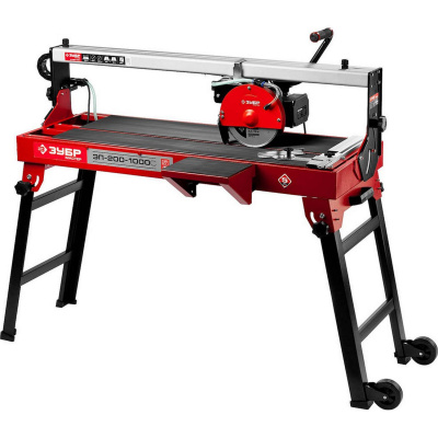 Электроплиткорез ЗУБР "Мастер", длина реза 920 мм, диск 200 мм, глубина реза 90°-32мм/45°-28мм, стол 960x400 мм, 1000Вт