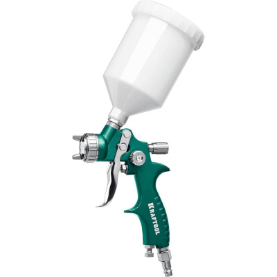 Краскопульт пневматический KRAFTOOL AirFlat LVLP с верхним бачком, 1.7мм {06524-1.7}