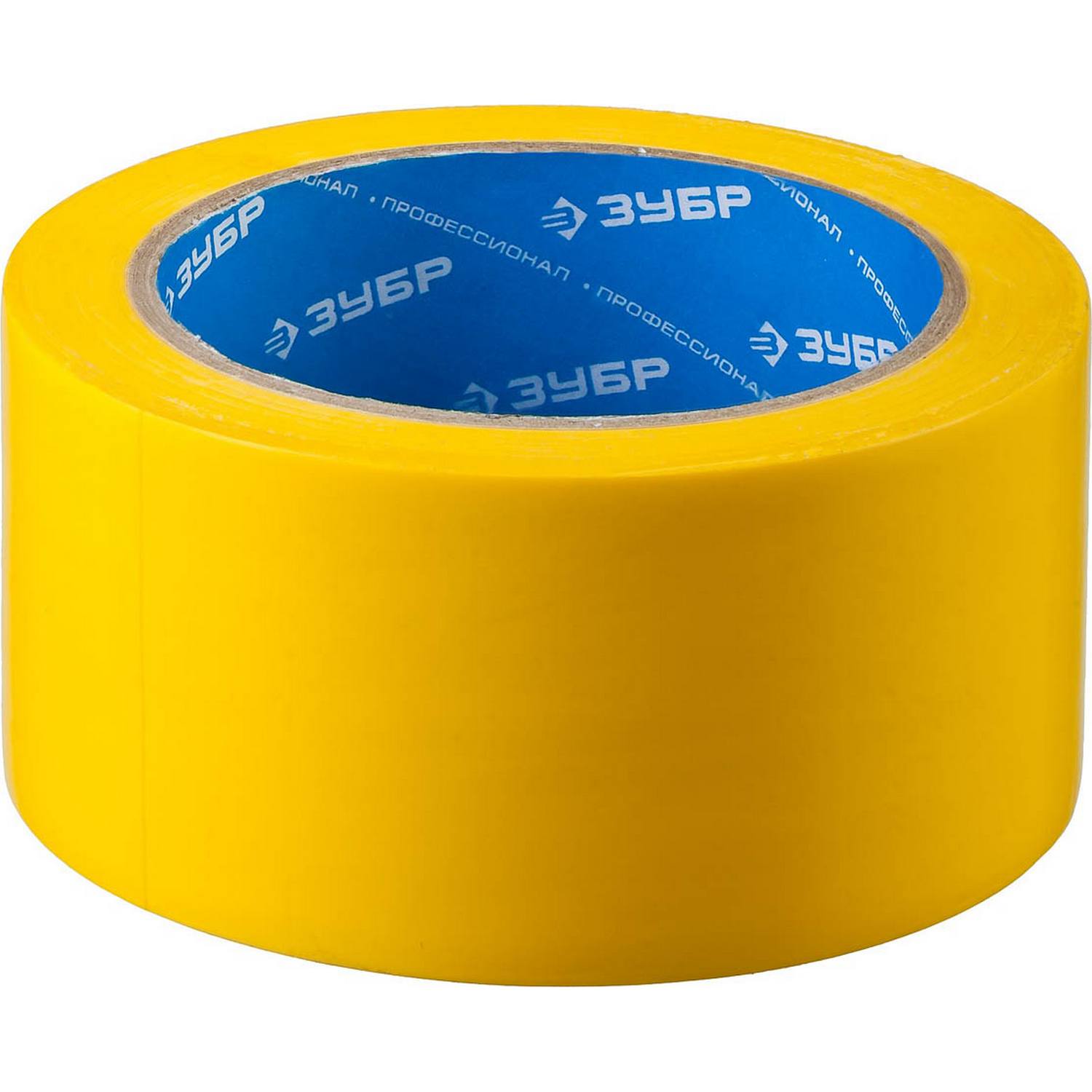 Разметочная клейкая лента, ЗУБР Профессионал 12243-50-25, цвет желтый, 50мм х 25м {12243-50-25}
