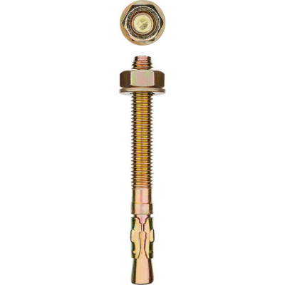 Анкер клиновой, М12 x 115 мм, 25 шт, желтопассивированный, ЗУБР {302032-12-115}