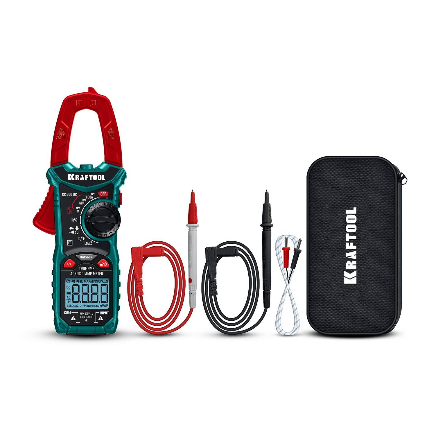 KRAFTOOL  KC-300DC  Цифровые токовые клещи {59830}
