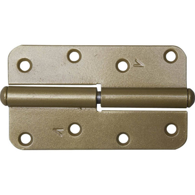 Петля накладная стальная "ПН-110", цвет золотой металлик, левая, 110мм {37653-110L}