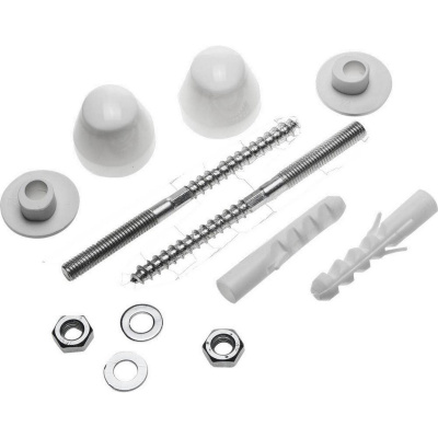 Набор для крепления раковин и писсуаров, диаметр предварительного сверления - 14 мм, цвет белый, ЗУБР Профессионал