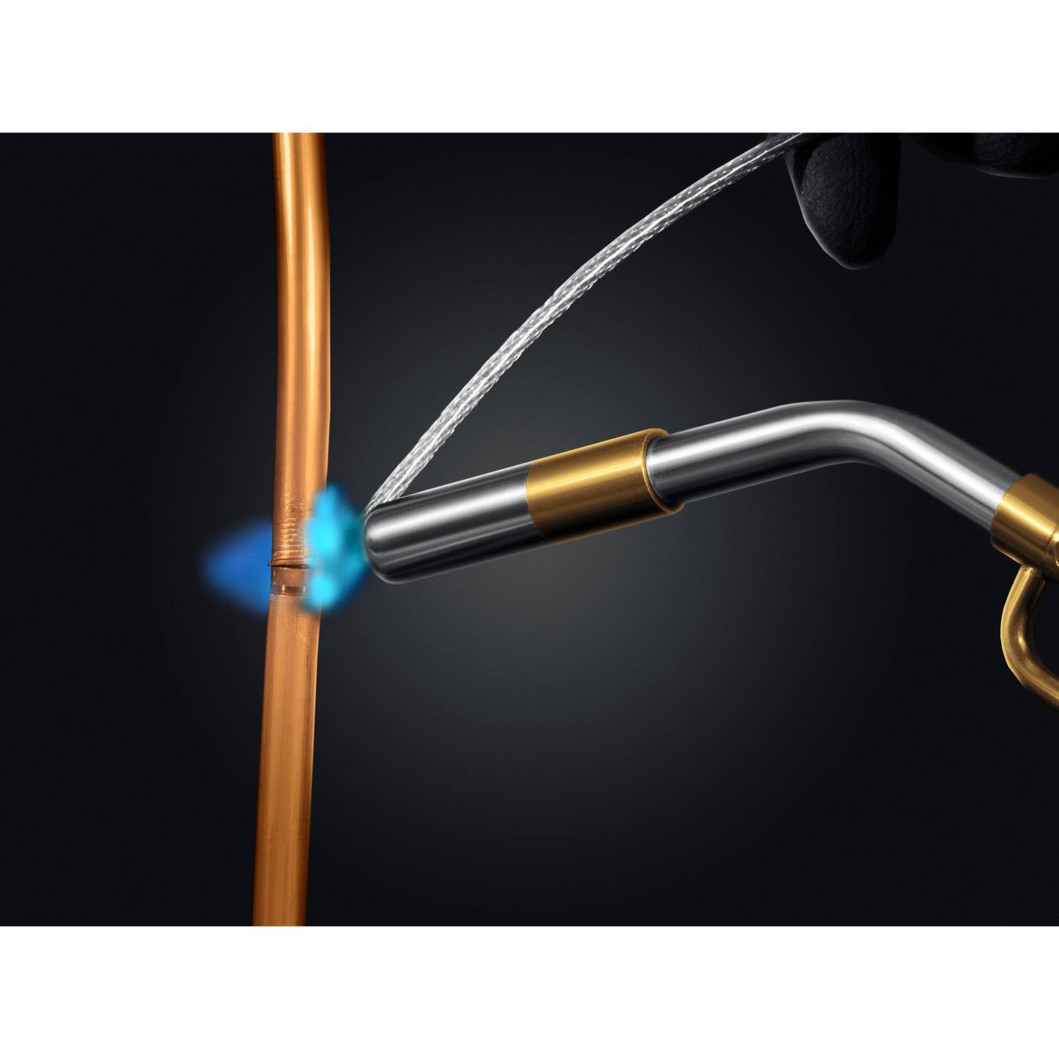 KRAFTOOL  KF-9000, с пьезоподжигом на баллон  турбо нагрев + 30% 2000°C, Газовая горелка Blue Fire {55510}