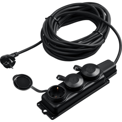 ЗУБР  КГ-325-Ш3, КГ, 3 x 2.5 мм2, IP44, 5 м, 3 гн., 4000 Вт, силовой удлинитель, Профессионал (55024-05)