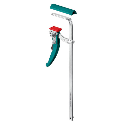 KRAFTOOL  KRAFTFLEX, KLT-300, 300/60 мм, универсальная, цельнокованая, рычажная, быстрозажимная, в T-track струбцина {32331-300}