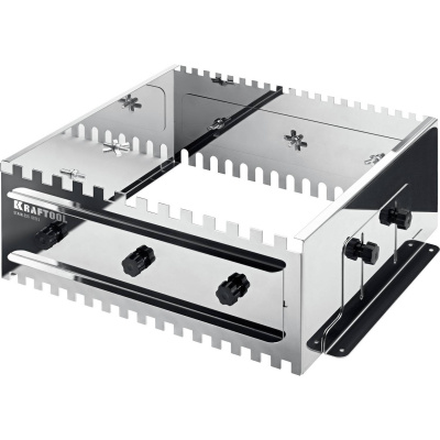 KRAFTOOL  BUNKER-4 зуб 8, 10, 12 мм, полукруг 10х20 мм, нерж. сталь, Раздвижная гребенка для плитки  {08081}