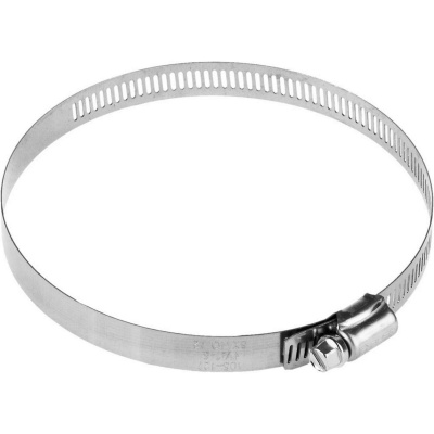 ЗУБР  НХ-12П, 105 - 127 мм, просечная лента 12.7 мм, 2 шт, нержавеющий хомут, Профессионал (37815-105-127-2)