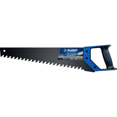 Ножовка по пенобетону (пила) БЕТОНОРЕЗ 500 мм, шаг 20 мм, 23 твердосплавных резца, твердосплавные напайки, тефлоновое покрытие, ЗУБР