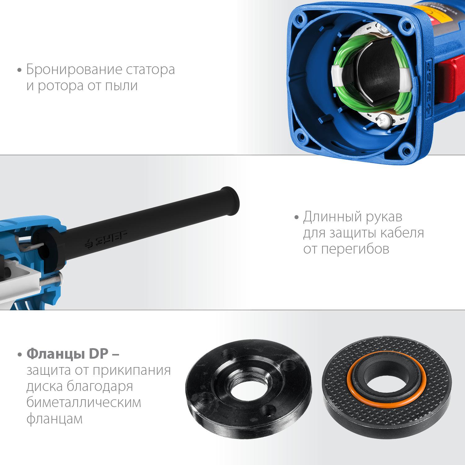 ЗУБР УШМ 125 мм, 1100 Вт, компакт, серия Профессионал {УШМ-П125-1100}