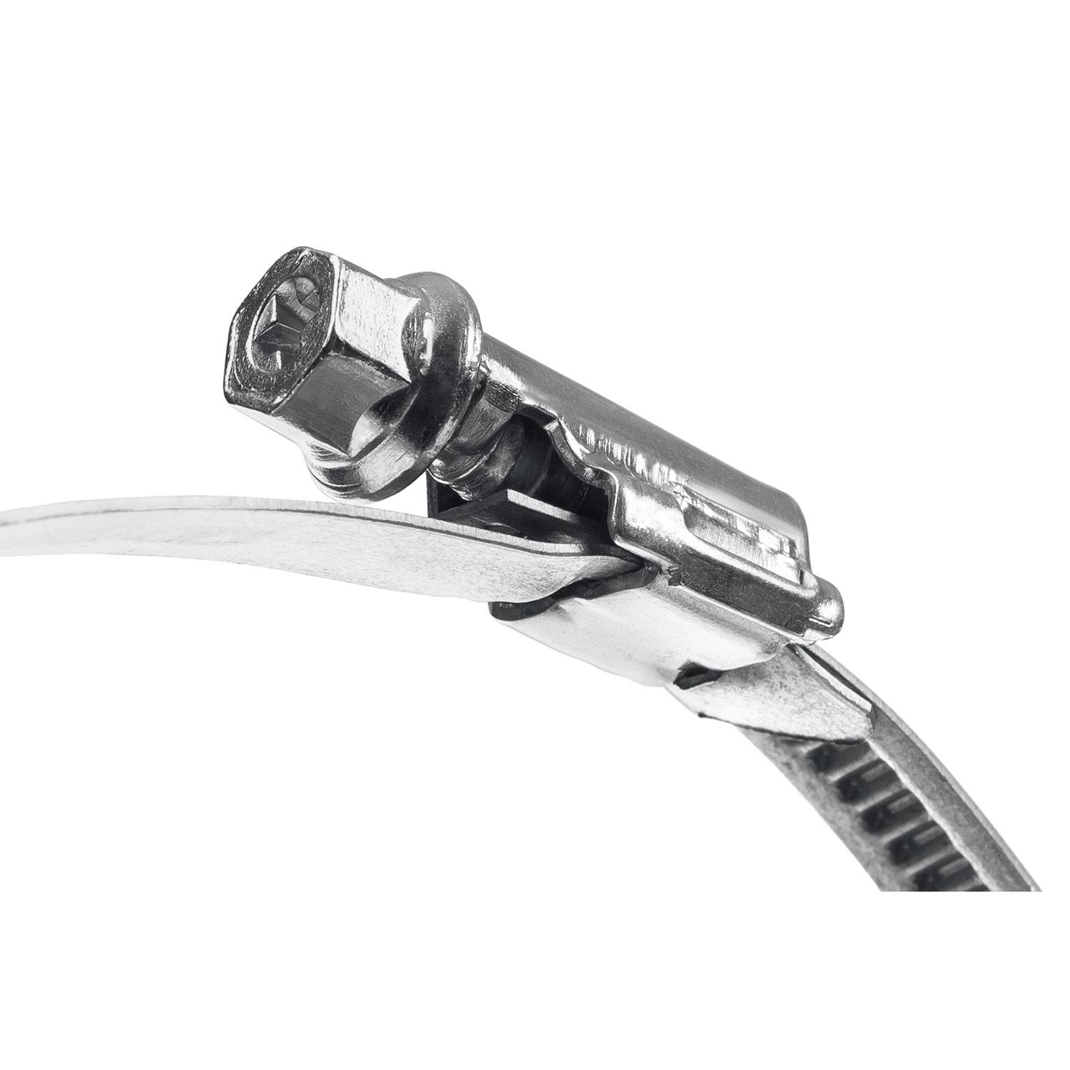 ЗУБР  Х-9Н 8-12 мм, накатная лента 9 мм, червячный хомут, цинк, 50 шт  {37807-12}