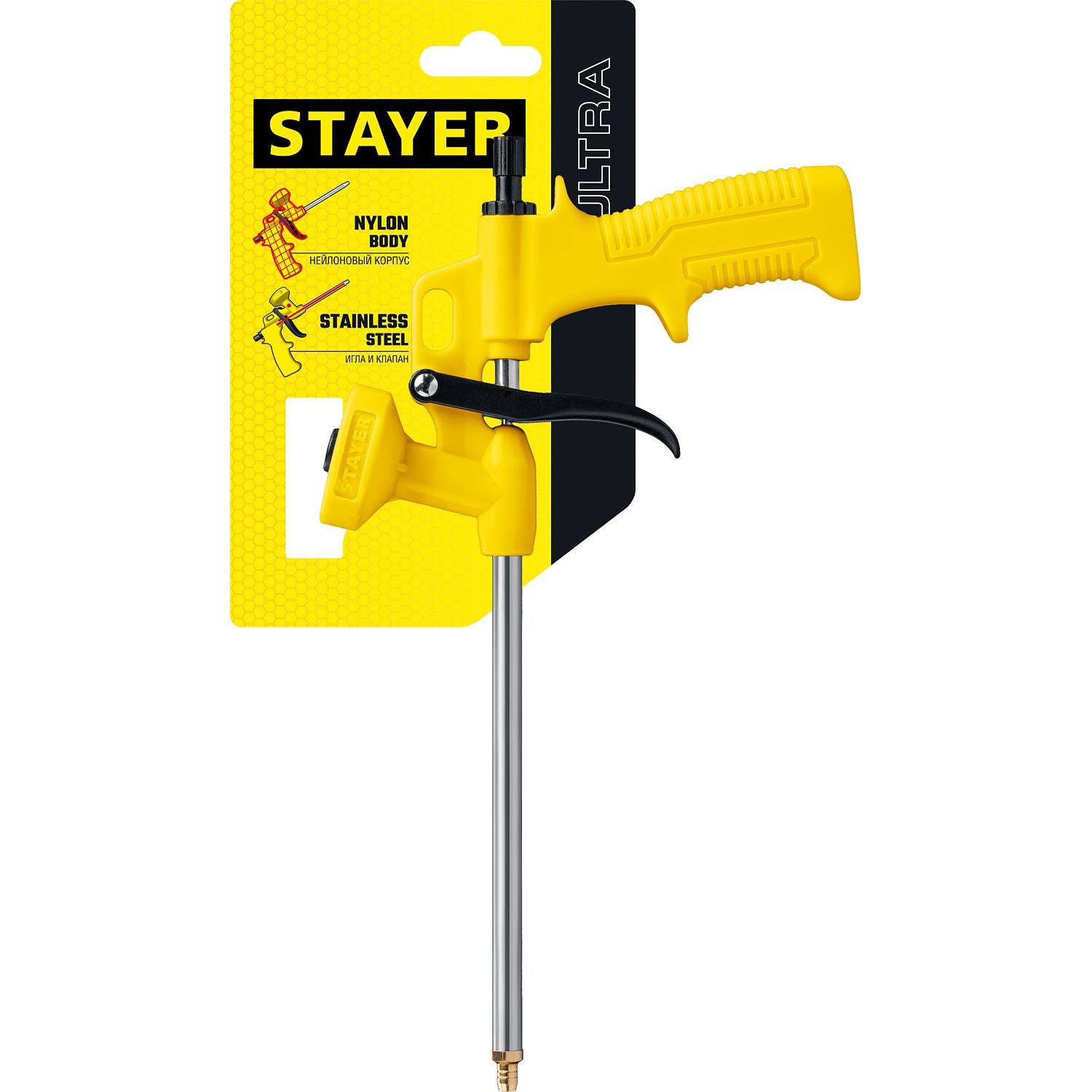 STAYER ULTRA пистолет для монтажной пены, нейлоновый корпус {06860_z02}