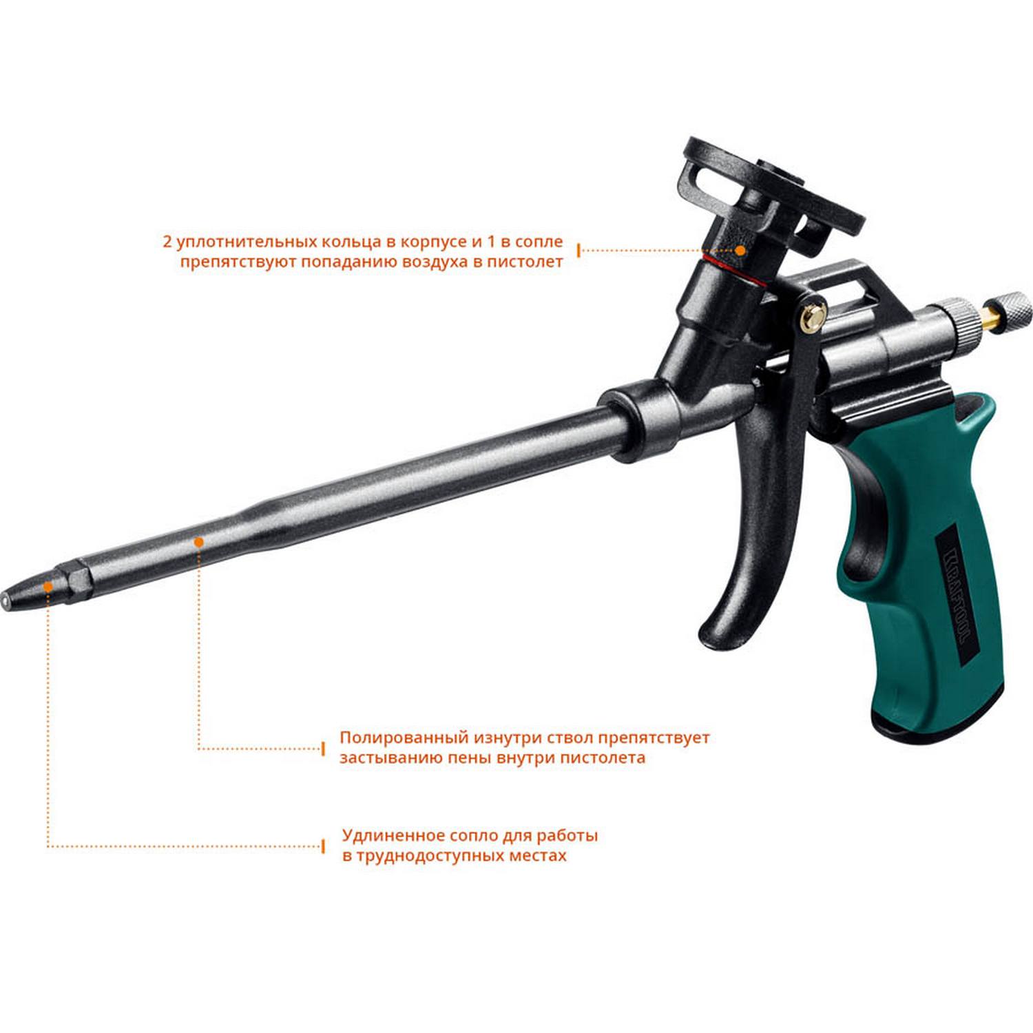 KRAFTOOL PANTHER профессиональный пистолет для монтажной пены с полным тефлоновым покрытием {06855_z02}