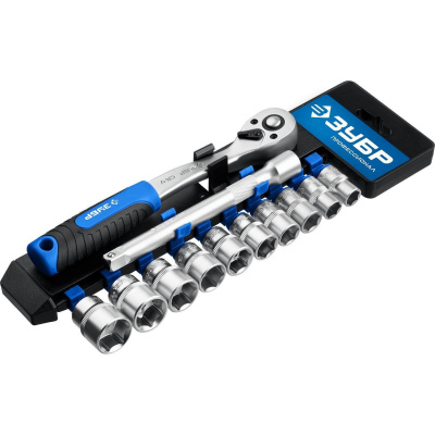 ЗУБР ТС-12  набор торцовых головок 12 предм. Серия Профессионал. {27646-H12_z01}
