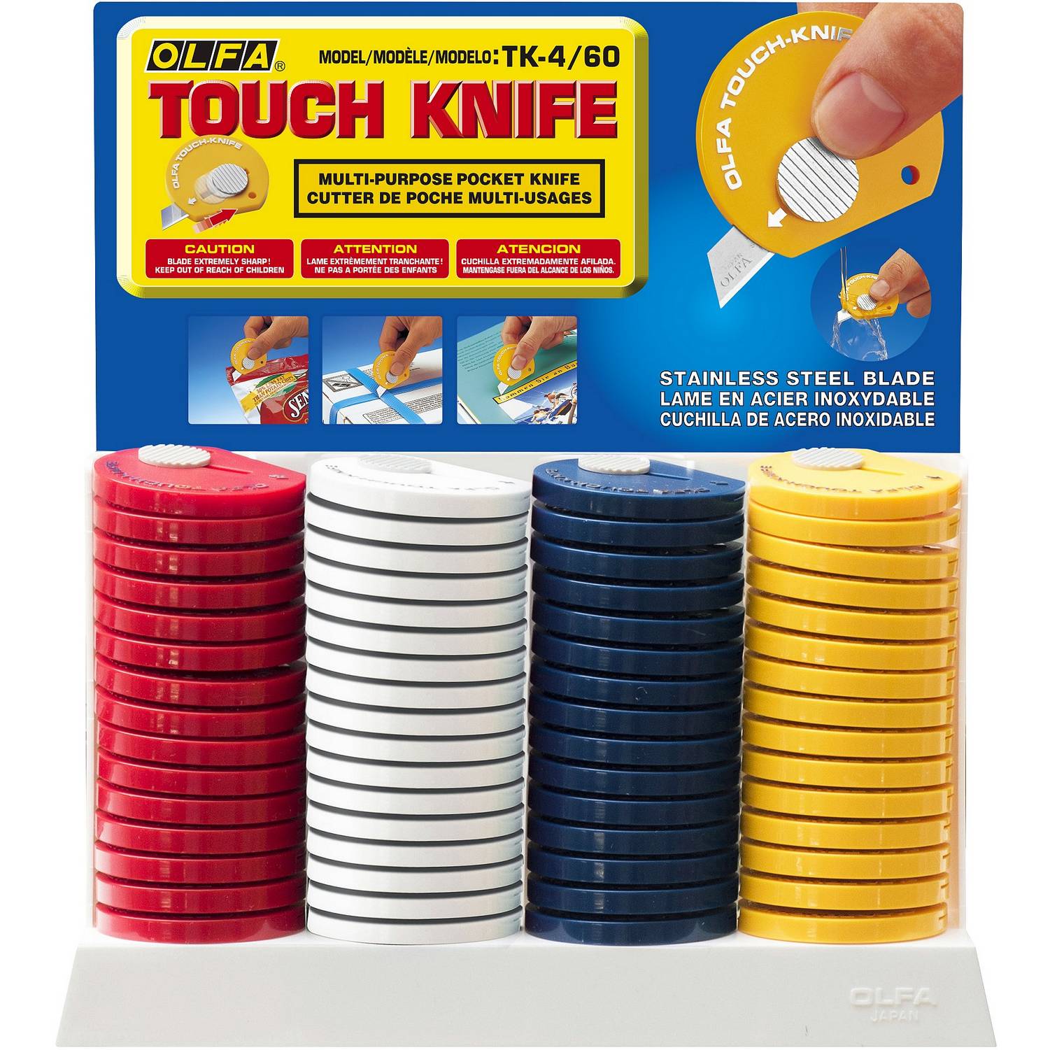 OLFA TOUCH-KNIFE компактный нож с нержавеющим лезвием  {OL-TK-4}