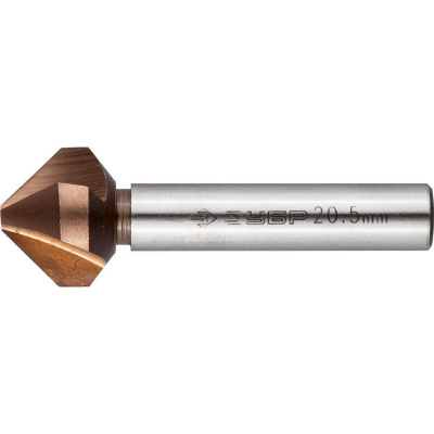 ЗУБР  Кобальт, 20.5 x 63 мм, для раззенковки М10, кобальтовое покрытие, конусный зенкер, Профессионал (29732-10)