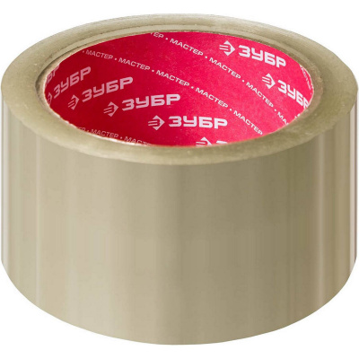 Клейкая лента, ЗУБР Мастер 12031-50, прозрачная, 48мм х 60м {12031-50}