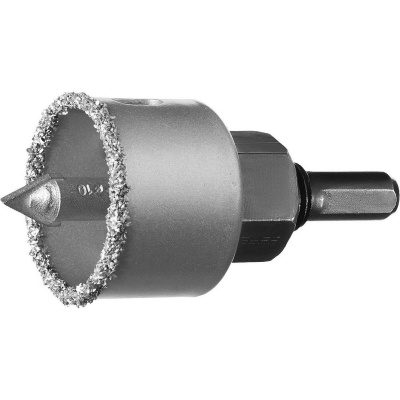 ЗУБР  38 мм, L 25 мм, карбид вольфрама, коронка-чашка с державкой и сверлом, Профессионал (33360-038)