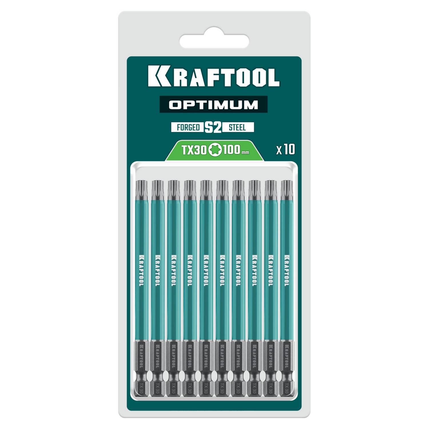 KRAFTOOL  OPTIMUM TX 30, 100 мм, 10 шт, биты {26126-30-100-S10}