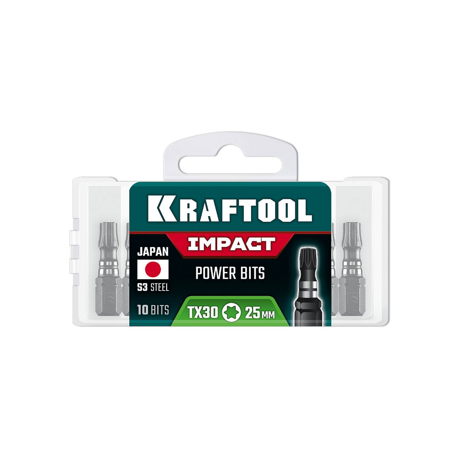 KRAFTOOL  Impact TX 30, 25 мм, 10 шт, ударные биты {26195-30-25-S10}