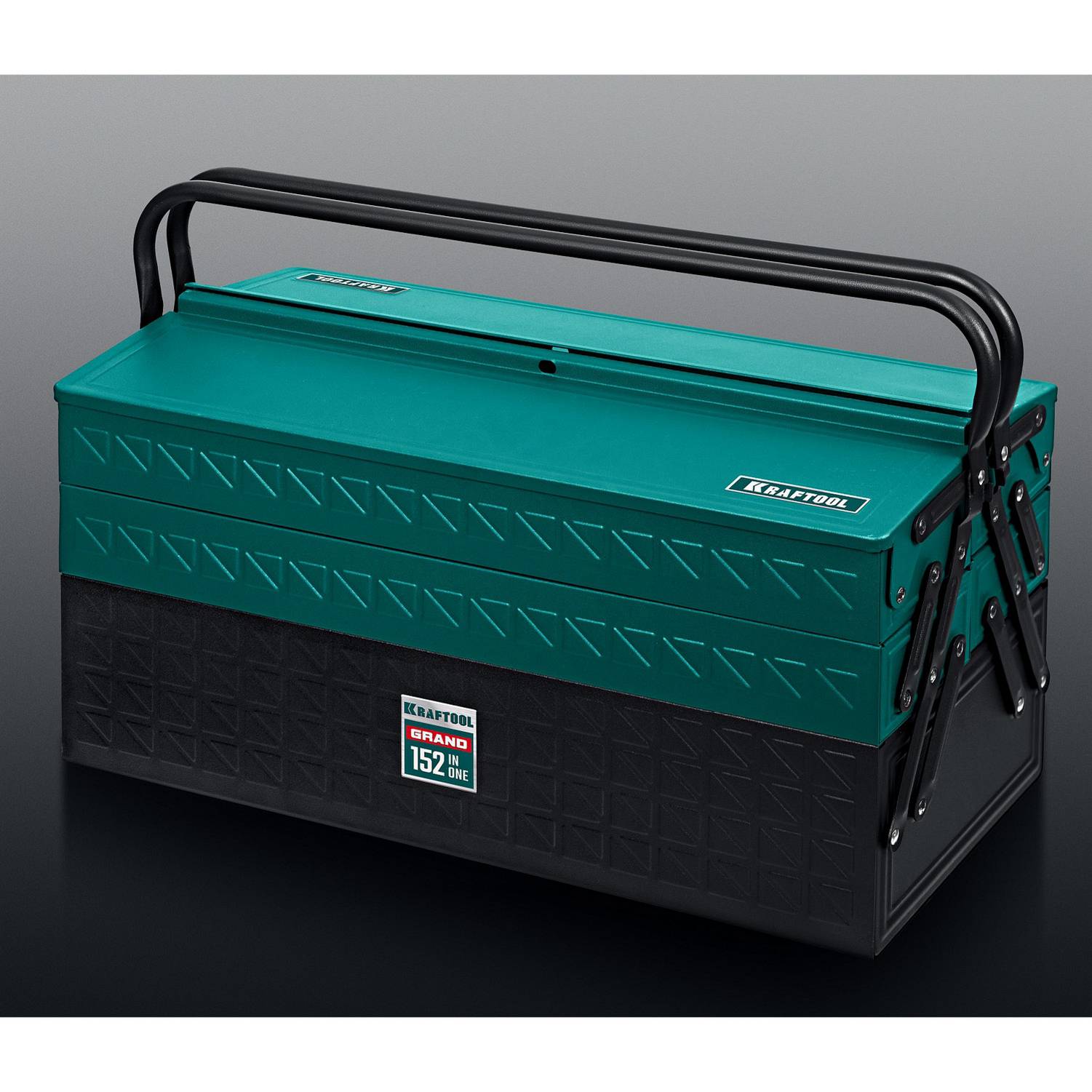 KRAFTOOL  GRAND-152, 152 предм., (1/2"+1/4"), Универсальный набор инструмента  {27978-H152}