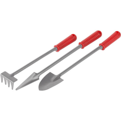 Набор GRINDA для ухода за комнатными растениями: Совок посадочный широкий, совок посадочный, грабельки, 3 предмета