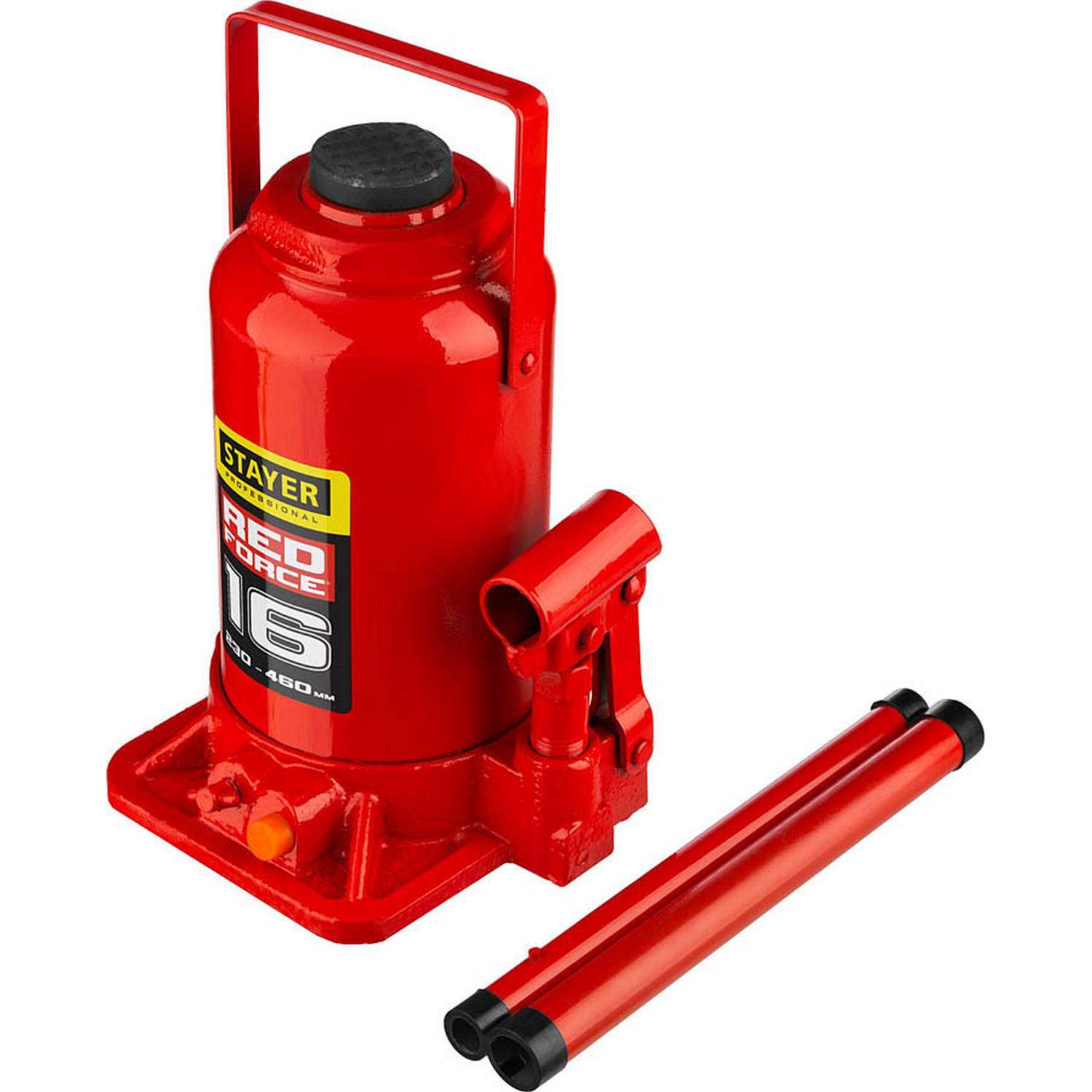 STAYER RED FORCE 16т 230-460мм домкрат бутылочный гидравлический {43160-16_z01}