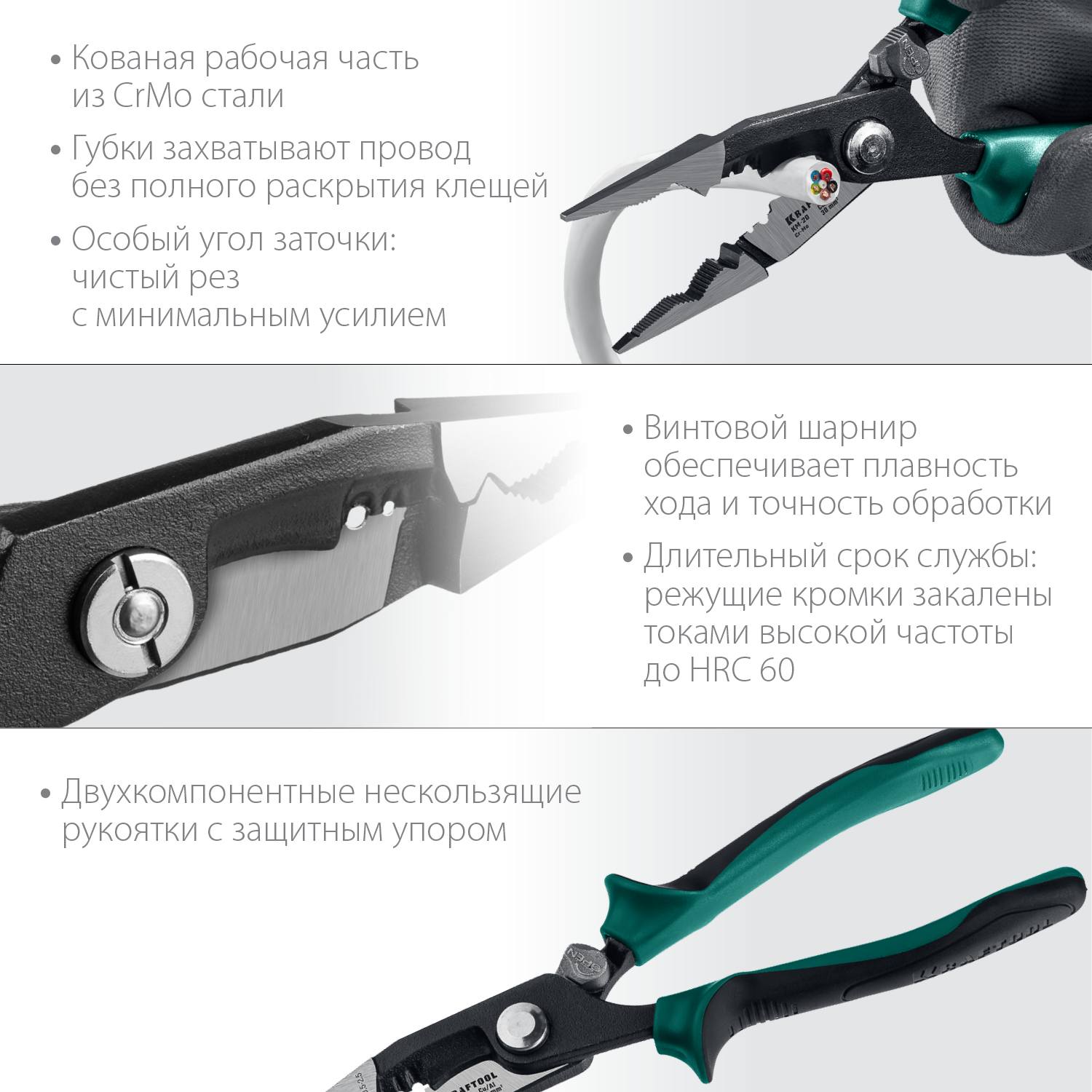 KM-20 Клещи многофункциональные, KRAFTOOL {23336-20}