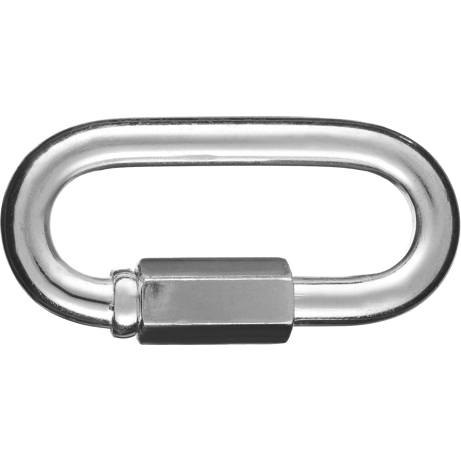 Карабин винтовой с муфтой, 12мм, 1 шт, оцинкованный, ЗУБР {304536-12}