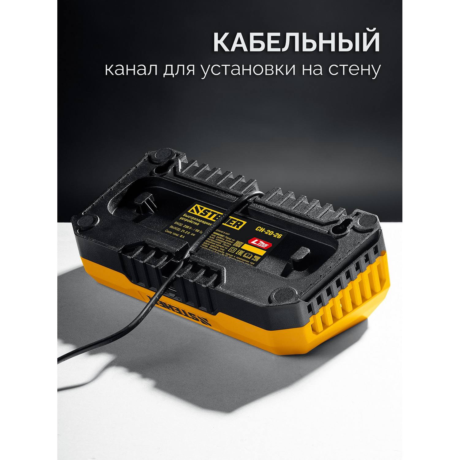 STEHER  20 В, 2 порта, 2 х 3 А, зарядное устройство для LMS АКБ {CH-20-26}