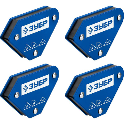 ЗУБР УМ-3  до 4 кг  набор 4 шт угольники магнитные для сварочных работ {40050-04}