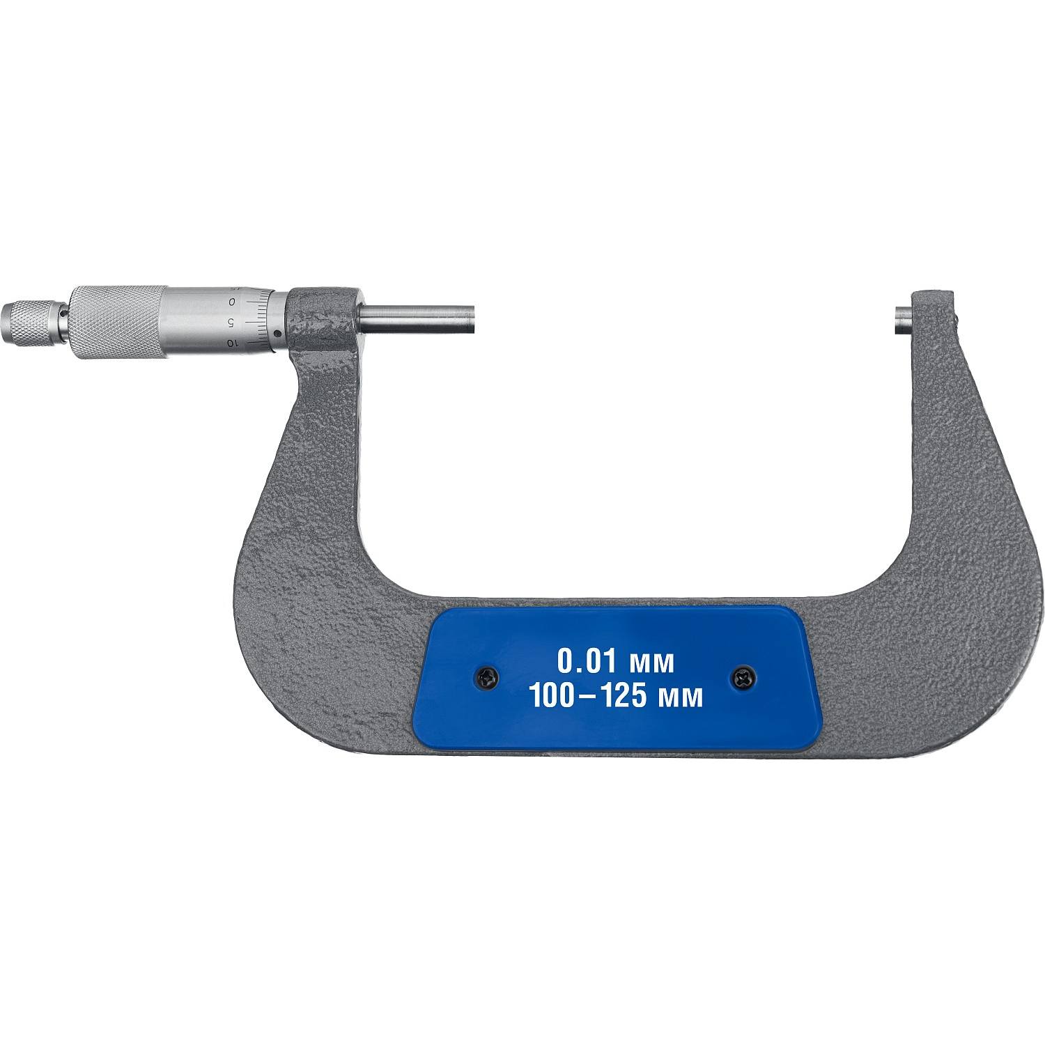Микрометр ЗУБР "Профессионал" гладкий механический, МК 125, диапазон 100-125мм, шаг измерения 0,01мм {34480-125_z02}