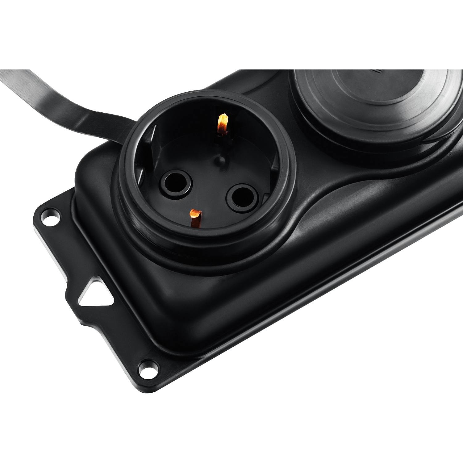 ЗУБР  КГ-325-Ш3, КГ, 3 x 2.5 мм2, IP44, 5 м, 3 гн., 4000 Вт, силовой удлинитель, Профессионал (55024-05)