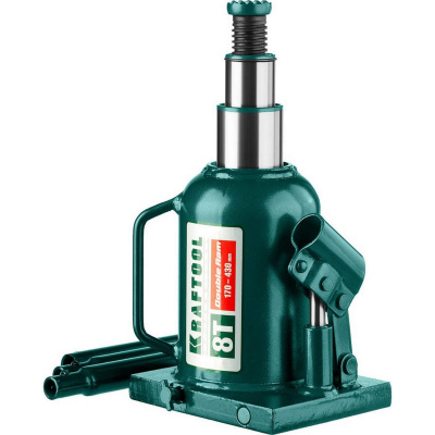 KRAFTOOL  DOUBLE RAM, 8 т, 170 - 430 мм, с увеличенным подъемом, двухштоковый бутылочный домкрат  (43463-8)