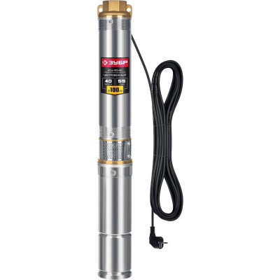 Скважинный насос центробежный ЗУБР, 40 м напор {НСЦ-100-40}