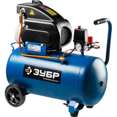 Компрессор воздушный, 240 л/мин, 50 л, 1500 Вт, ЗУБР {ЗКПМ-240-50-1.5}