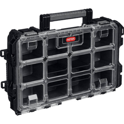 KETER  GEAR ORGANIZER, 560 х 345 х 128 мм, (22"), пластиковый ящик-органайзер с 7 съемными ячейками (38374)
