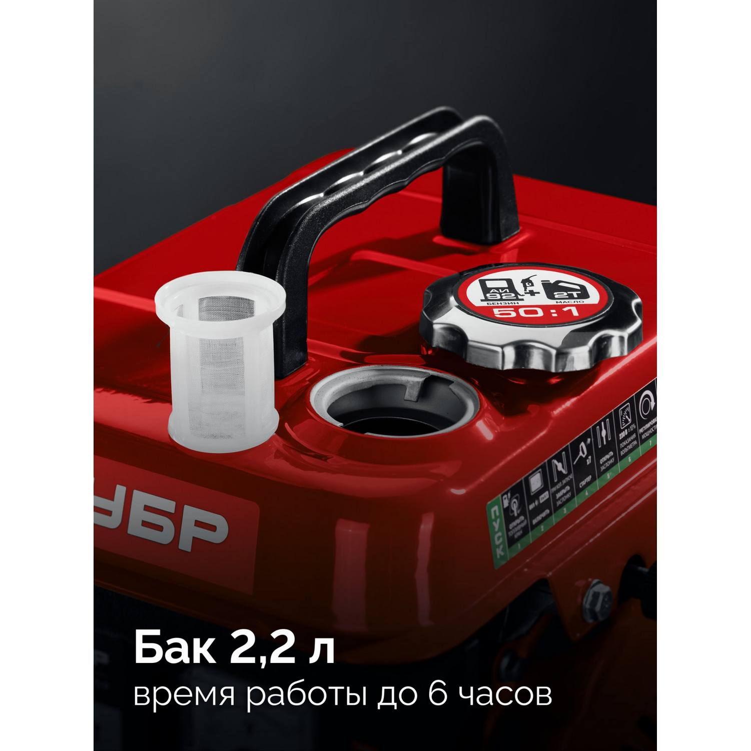 ЗУБР  1100 Вт, инверторный генератор {СБИ-1100}