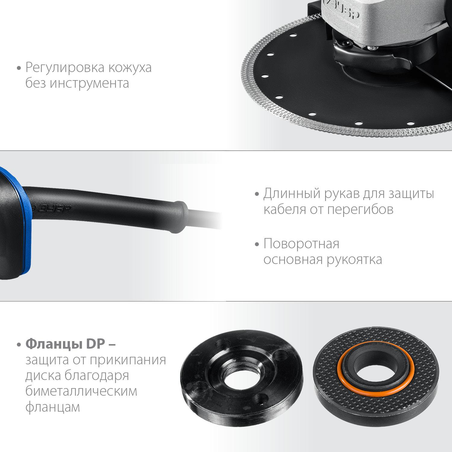 ЗУБР УШМ 230 мм, 2600 Вт, компакт, серия Профессионал {УШМ-П230-2600 П}